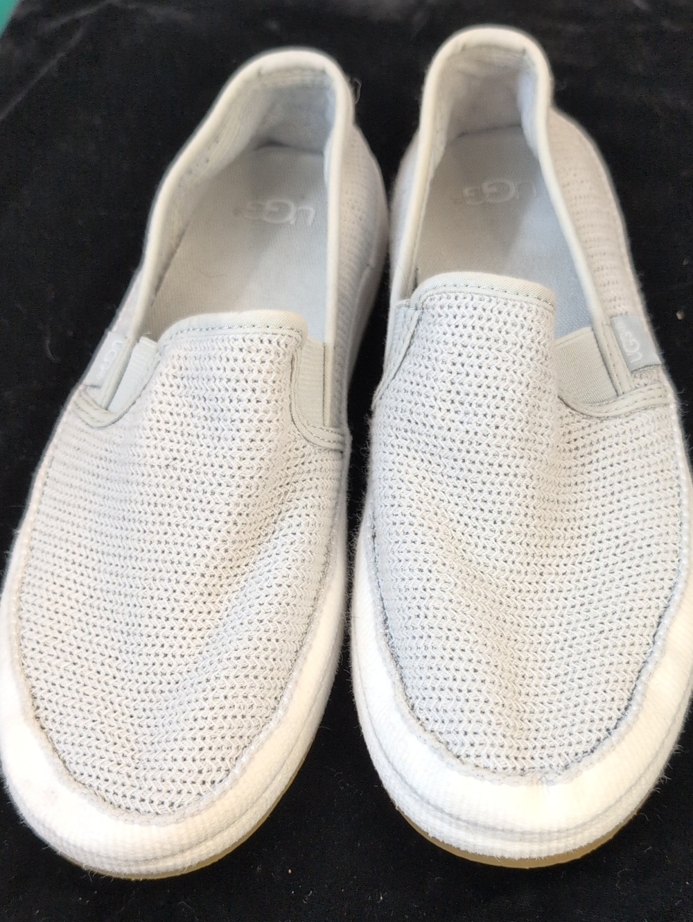 UGG White Knit Slip-On Shoe